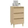 Image de Commodes VidaXL  Table de chevet  bois d'ingénierie marron 40x35x70 cm P31600137