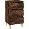 Image de vidaXL Table de chevet chÃªne fumÃ© 40x35x70 cm bois d'ingÃ©nierie
