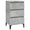 Image de vidaXL Table de chevet gris bÃ©ton 40x35x70 cm bois d'ingÃ©nierie