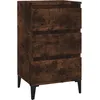 Image de vidaXL Table de chevet chÃªne fumÃ© 40x35x70 cm bois d'ingÃ©nierie