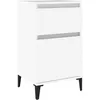Image de vidaXL Table de chevet blanc 40x35x70 cm