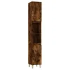 Image de vidaXL Armoire de bain chÃªne fumÃ© 30x30x190 cm bois d'ingÃ©nierie
