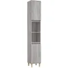 Image de vidaXL Armoire de bain sonoma gris 30x30x190 cm bois d'ingÃ©nierie