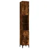 Image de vidaXL Armoire de bain chÃªne fumÃ© 30x30x190 cm bois d'ingÃ©nierie