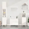 Image de Armoire de salle de bain blanche 65x33x60 cm, fixation murale, 2 tiroirs, 1 porte, rÃ©versible