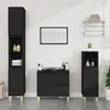 Image de vidaXL Armoire de salle de bain noir 65x33x60 cm bois d'ingÃ©nierie
