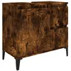 Image de vidaXL Armoire de bain chÃªne fumÃ© 65x33x60 cm bois d'ingÃ©nierie
