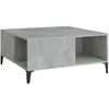 Image de vidaXL Table basse gris bÃ©ton 80x80x36,5 cm bois d'ingÃ©nierie