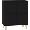 Image de vidaXL Buffet Noir 60x35x70 cm Bois d'ingÃ©nierie