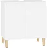 Image de vidaXL Meuble d'Ã©vier blanc 58x33x60 cm bois d'ingÃ©nierie