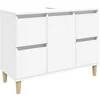 Image de vidaXL Meuble d'Ã©vier blanc 80x33x60 cm bois d'ingÃ©nierie