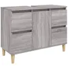 Image de vidaXL Meuble d'Ã©vier sonoma gris 80x33x60 cm bois d'ingÃ©nierie
