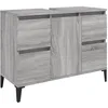 Image de vidaXL Meuble d'Ã©vier sonoma gris 80x33x60 cm bois d'ingÃ©nierie