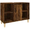 Image de vidaXL Meuble d'Ã©vier chÃªne fumÃ© 80x33x60 cm bois d'ingÃ©nierie