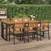 Image de Vidaxl Table De Jardin Et Pieds En Forme De U 200x90x75 Cm Bois Acacia