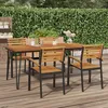 Image de Vidaxl Table De Jardin Avec Pieds Ãpingle Ã Cheveux 180x90x75 Acacia