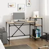 Image de Vidaxl Bureau Et ÃtagÃ¨res ChÃªne Sonoma 135x50x90cm Bois IngÃ©nierie/Fer