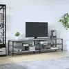 Image de vidaXL Meuble TV sonoma gris 200x30x50 cm bois d'ingÃ©nierie et mÃ©tal