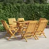 Image de Vidaxl Ensemble Ã DÃ®ner De Jardin 7 Pcs Bois De Teck Solide