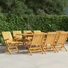 Image de Vidaxl Chaises De Jardin Pliantes 8 Pcs 61x67x90 Cm Bois Massif Teck