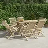 Image de Vidaxl Chaises De Jardin Pliantes 6 Pcs Gris 56x61x89 Cm Bois De Teck