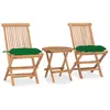 Image de Vidaxl Salon De Jardin 3 Pcs Avec Coussins Vert Bambou