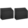 Image de Vidaxl Housses De Banc De Jardin 2 Pcs 8 ?illets 160x70x70/88 Cm Pe