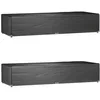 Image de Vidaxl Housses Pour Chaise Longue 2 Pcs 12 ?illets 205x75x40 Cm Pe