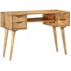 Image de vidaXL Bureau avec tiroirs 110x47x76 cm bois de manguier solide
