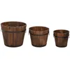 Image de Vidaxl Ensemble De JardiniÃ¨re Godet 3 Pcs Bois Massif De Sapin