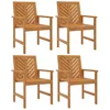 Image de Vidaxl Chaises Ã DÃ®ner De Jardin 4 Pcs Bois Massif D'acacia
