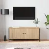 Image de vidaXL Meuble TV avec portes chÃªne sonoma 102x35x45 cm bois ingÃ©nierie