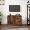 Image de vidaXL Meuble TV avec portes chÃªne sonoma 60x35x45cm bois d'ingÃ©nierie
