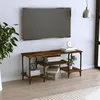 Image de Vidaxl Meuble Tv ChÃªne FumÃ© 102x35x45,5 Cm Bois D'ingÃ©nierie