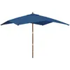 Image de Parasol De Jardin Avec MÃ¢t En Bois Bleu AzurÃ© 300x300x273 Cm Vidaxl Vidaxl
