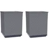 Image de Vidaxl JardiniÃ¨res 2 Pcs Gris FoncÃ© 30x30x37 Cm PolypropylÃ¨ne