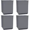 Image de Vidaxl JardiniÃ¨res 4 Pcs Gris FoncÃ© 30x30x37 Cm PolypropylÃ¨ne