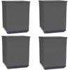 Image de Vidaxl JardiniÃ¨res 4 Pcs Noir 30x30x37 Cm PolypropylÃ¨ne