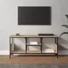 Image de Vidaxl Meuble Tv ChÃªne Sonoma 100x35x45 Cm Bois D'ingÃ©nierie Et Fer