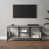 Image de vidaXL Meuble TV sonoma gris 100x35x45 cm bois d'ingÃ©nierie et fer
