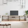 Image de Vidaxl Meuble Tv ChÃªne Sonoma 201x35x45 Cm Bois D'ingÃ©nierie Et Fer