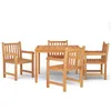 Image de Vidaxl Ensemble Ã DÃ®ner De Jardin 5 Pcs Bois De Teck Massif