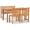 Image de Vidaxl Ensemble Ã DÃ®ner De Jardin 4 Pcs Bois De Teck Massif