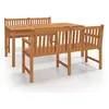 Image de Vidaxl Ensemble Ã DÃ®ner De Jardin 3 Pcs Bois De Teck Massif