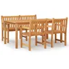 Image de Vidaxl Ensemble Ã DÃ®ner De Jardin 4 Pcs Bois De Teck Massif