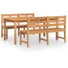 Image de Vidaxl Ensemble Ã DÃ®ner De Jardin 3 Pcs Bois De Teck Massif