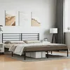 Image de vidaXL Cadre de lit mÃ©tal sans matelas avec tÃªte de lit noir 183x213cm