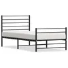 Image de vidaXL Cadre de lit mÃ©tal sans matelas avec pied de lit noir 107x203cm