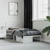 Image de vidaXL Cadre de lit mÃ©tal avec tÃªte de lit blanc 90x200 cm