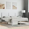 Image de vidaXL Cadre de lit mÃ©tal avec tÃªte de lit blanc 140x190 cm